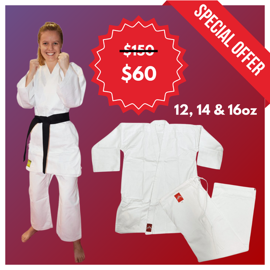 Karate Canvas Gi 12oz, 14oz, 16oz & 18 oz
