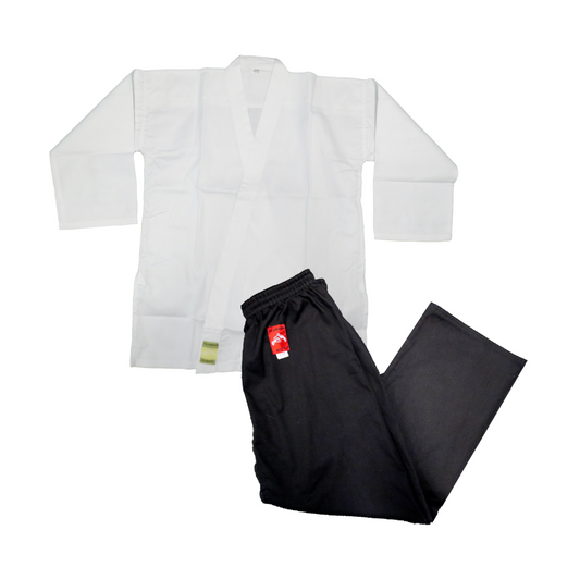 Karate Uniform Mixed - White Top with Black Pants