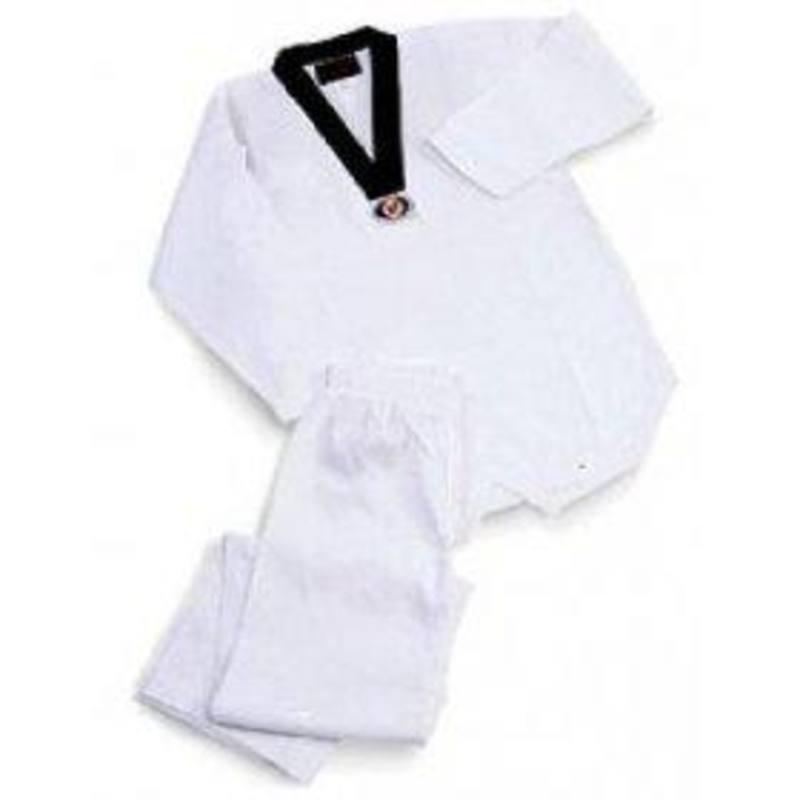 Adults Tae Kwon Do Black V-Neck Uniform
