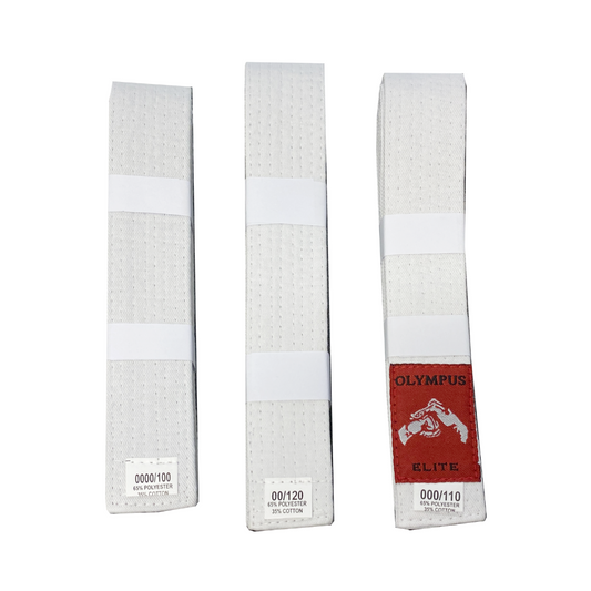 Plain White Karate Belts
